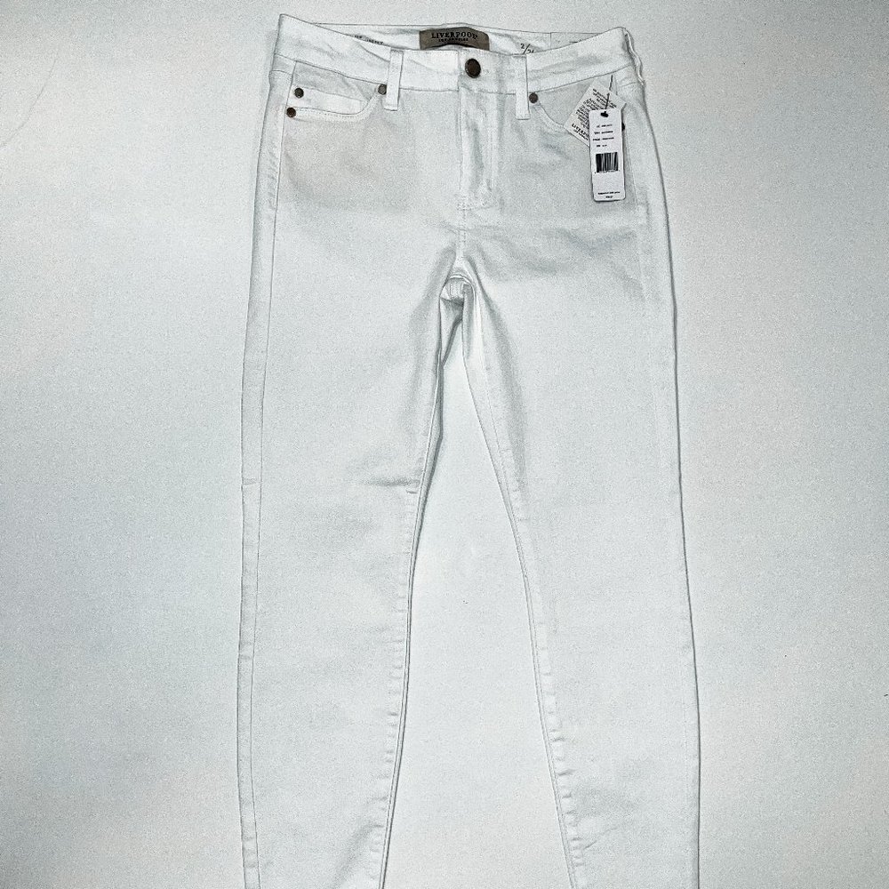 Abby Ankle Skinny 28" Bright White Jeans (Liverpool)